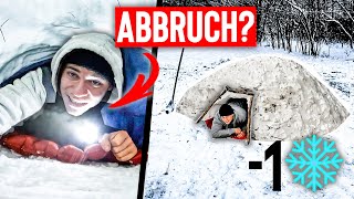 Wir bauen ein IGLU🧊 24H Overnighter bei MINUSGRADEN [upl. by Cr668]