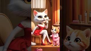 Little Kitten is Doing MakeUp For The First Time 💫🩷🤩 cat cute funny baby [upl. by Willock]