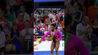 I cant believe this happened at Worlds lol funny funnyvideo shorts simonebiles [upl. by Swirsky539]