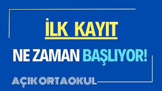 Açık Öğretim Ortaokulu 1Dönem İlk Kayıt İşlemleri Ne Zaman Başlıyor Gereli Evraklar Neler [upl. by Shorter]