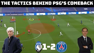 Tactical Analysis PSG 21 Atalanta  How PSG Pulled Off The Comeback  Tuchel vs Gasperini Tactics [upl. by Oiratno]