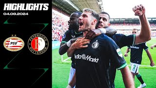 FIRST MATCH FIRST TROPHY 🏆  Highlights PSV  Feyenoord  Johan Cruijff Schaal 2024 [upl. by Rheinlander]