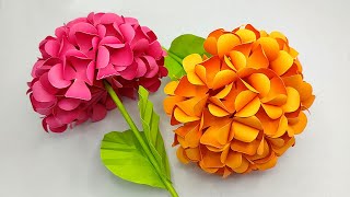 Amazing 🌸 3D Paper Flowers Making Ideas🌸Paper Hydrangea DIY 🌸 3D origami Flowers [upl. by Janaya666]