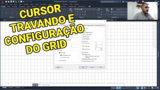 CURSOR DO AUTOCAD TRAVANDO E CONFIGURAÇÕES DO GRID [upl. by Enawd]