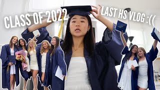 HIGHSCHOOL GRADUATION VLOG 2022  yearbook signing GRWM last time seeing my classmates [upl. by Bubb]