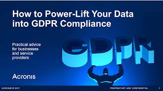 GDPR Compliance 101 How to PowerLift Your Data into GDPR Readiness [upl. by Riaj]