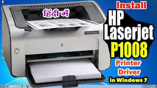 How to Download amp Install HP Laserjet P1008 Printer Driver in Windows 7  Hindi [upl. by Palumbo]