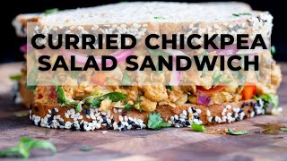 CURRIED CHICKPEA SALAD SANDWICH  VEGAN CHICKPEA SANDWICH RECIPE  Vegan Richa Recipes [upl. by Dlawso661]