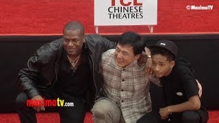 Jaden Smith Jackie Chan amp Chris Tucker Reunite at Jackies Handprint amp Footprint Ceremony [upl. by Tybi]