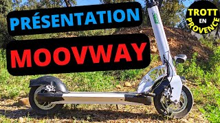 Présentation trottinette électrique MoovWay  Scooter électrique puissant Moteur 500W batterie 48V [upl. by Sucramel601]