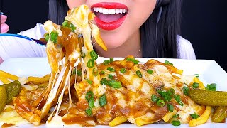 ASMR  POUTINE CHEESY GARLIC FRIES  MUKBANG  ASMR PHAN [upl. by Ralleigh]