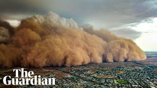 Drone footage shows massive dust storm sweeping across central New South Wales [upl. by Prince]