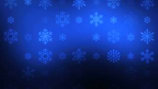 Falling Snowflakes on Blue  HD Video Background Loop [upl. by Adnirim422]