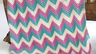 How To Easily Crochet Chevron or Ripples in Any Size [upl. by Richara]