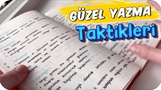 Güzel Yazı Yazma Taktikleri  Notların İnci Gibi Görünecek ✍🏼 ✨ [upl. by Gwenneth]