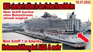 MSC storniert kurzfristig Kreuzfahrten 🔴 MEIN SCHIFF buchen ohne festen Termin  AIDA News amp mehr [upl. by Moya]