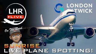 LIVE Plane Spotting  Gatwick Airport EGKKLGW planespotting [upl. by Eetnom596]