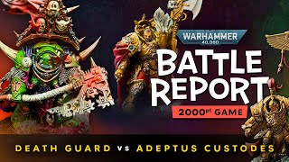 Gross vs Gold Death Guard vs Adeptus Custodes — Warhammer 10th Edition 40k 2000 point Battle Report [upl. by Selimah309]