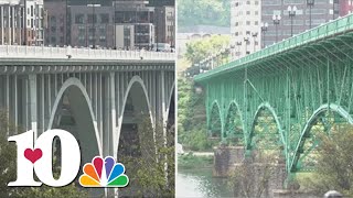 Knoxville TDOT working to create more protection for bikers and pedestrians on Henley Bridge [upl. by Verras]