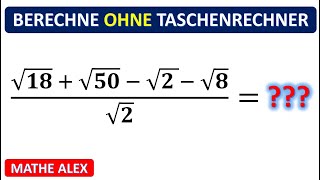 Berechne den Bruch  Wurzelgesetze  Brüche mit Wurzeln vereinfachen  Mathe Alex [upl. by Floss]