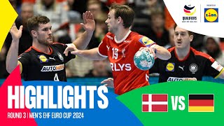 Denmark vs Germany  Round 3  Mens EHF EURO Cup 2024 [upl. by Eralc]