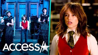 Jenna Ortega Does Wednesday Dance In SNL Promo [upl. by Anuahsed]