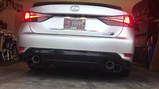 Lexus GSF PPE dual mode exhaust with resonatorsno cats factory manifolds [upl. by Ailemaj]