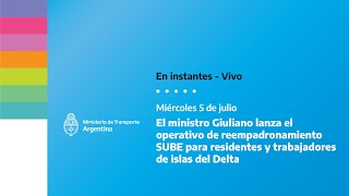 AHORA  Lanzamiento del reempadronamiento SUBE para residentes y trabajadores de islas del Delta [upl. by Kruter]