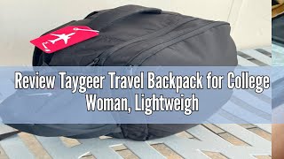 Review Taygeer Travel Backpack for College Woman Lightweight Backpack for 156 inch Laptop with USB [upl. by Cosimo]