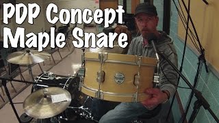 Snare Drum Sound Check  PDP Concept Maple 14quotx6quot [upl. by Yatnoed]