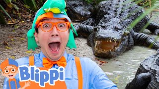 Blippis Spooky Alligator TrickorTreat Adventure 🎃🐊🕸️  Fun Halloween Educational Videos for Kids [upl. by Nabala210]