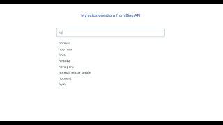 Display search suggestions using the Bing web search API Azure [upl. by Cirre167]