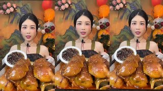 ASMR  Chinese people eating glutinous rice with braised pork  Chinese Mukbang [upl. by Seely333]