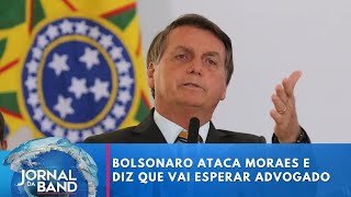 Bolsonaro ataca Moraes e diz que vai esperar advogado após indiciamento  Jornal da Band [upl. by Kirch]