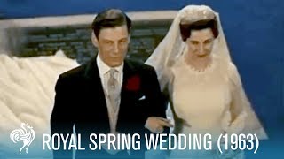 Royal Spring Wedding of Princess Alexandra 1963  British Pathé [upl. by Lamrej]