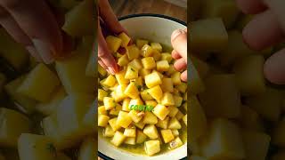 Crispy garlic parmesan roasted potatoes food recipes cooking viralshorts easyrecipes [upl. by Enortna]