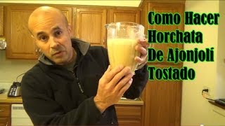 Horchata De Ajonjolí Tostado  Leche De Sésamo Tostado  Benne [upl. by Ayekin]