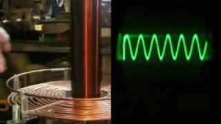 Tuning A Tesla Coil with an Oscilloscope [upl. by Lidah294]