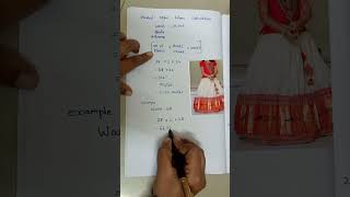 Pleated skirt fabric calculation BanuAariCreatives stitching💯 video formula patternmaking [upl. by Apostles]