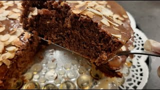 how to make dates cake with almond and caramelكيكة التمر I Tami Kitchen [upl. by Candless179]