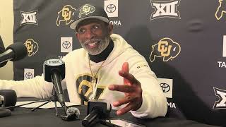 Deion “Coach Prime” Sanders following Colorado’s 3721 loss at Kansas [upl. by Bernj]