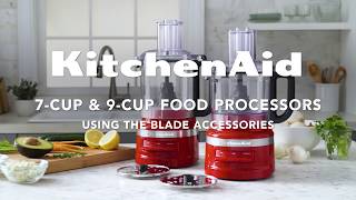 How to Use the Blades for the New 9 Cup Food Processor  KitchenAid® 9 Cup Food Processor [upl. by Ayotahs]