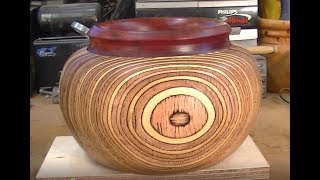 202 Woodturning offcuts of plywood into a bowl [upl. by Okire]