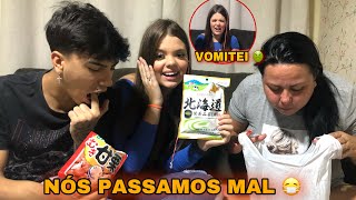 EXPERIMENTANDO DOCES DO JAPÃO  MINHA SOGRA VOMITOU  🤢 [upl. by Nalahs]