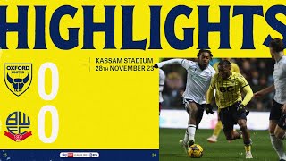 Oxford United v Bolton Wanderers highlights [upl. by Amos133]