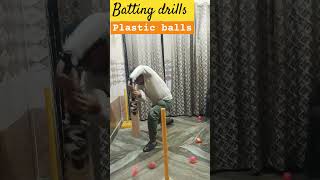 360 degree basic batting drills for beginners leather bat plastic ball 😲😲cricket shorts [upl. by Farhi577]