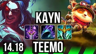 KAYN vs TEEMO JGL  68 winrate 928 Legendary  BR Grandmaster  1418 [upl. by Eneladgam909]