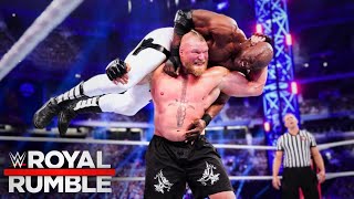 Brock Lesnar vs Bobby Lashley  WWE Champion  Royal Rumble 2022 Highlight HD [upl. by Adnirak755]