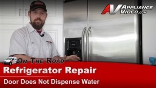 GE Refrigerator Repair  Door Does Not Dispense Water  Saddle Tapping Valve Troubleshooting [upl. by Jareen]