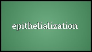 Epithelialization Meaning [upl. by Anahsohs]